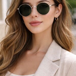 Aigner Round Metal Sunglasses – Dark Grey Lenses | Italy | With Case